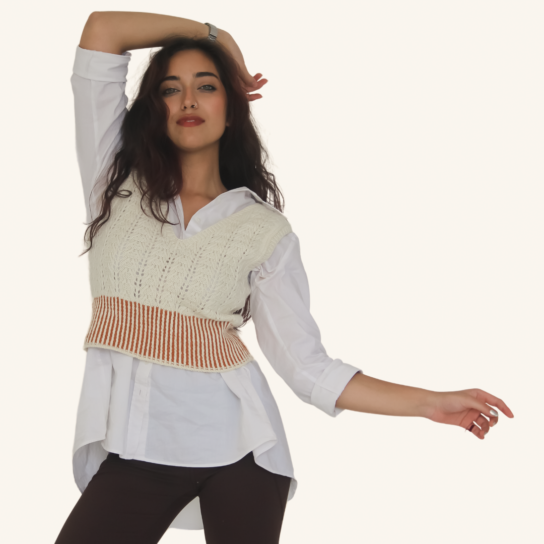 Asa Woolen Top – Handknitted Chic for Versatile Styling