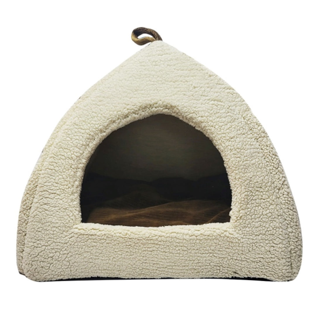 Dog Bedding | Hut Shape I Teddy Fleece | Pet Bed