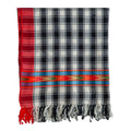 Woolen Stoles & Shawls| Check design | Black & Multi | 70x200 CM |