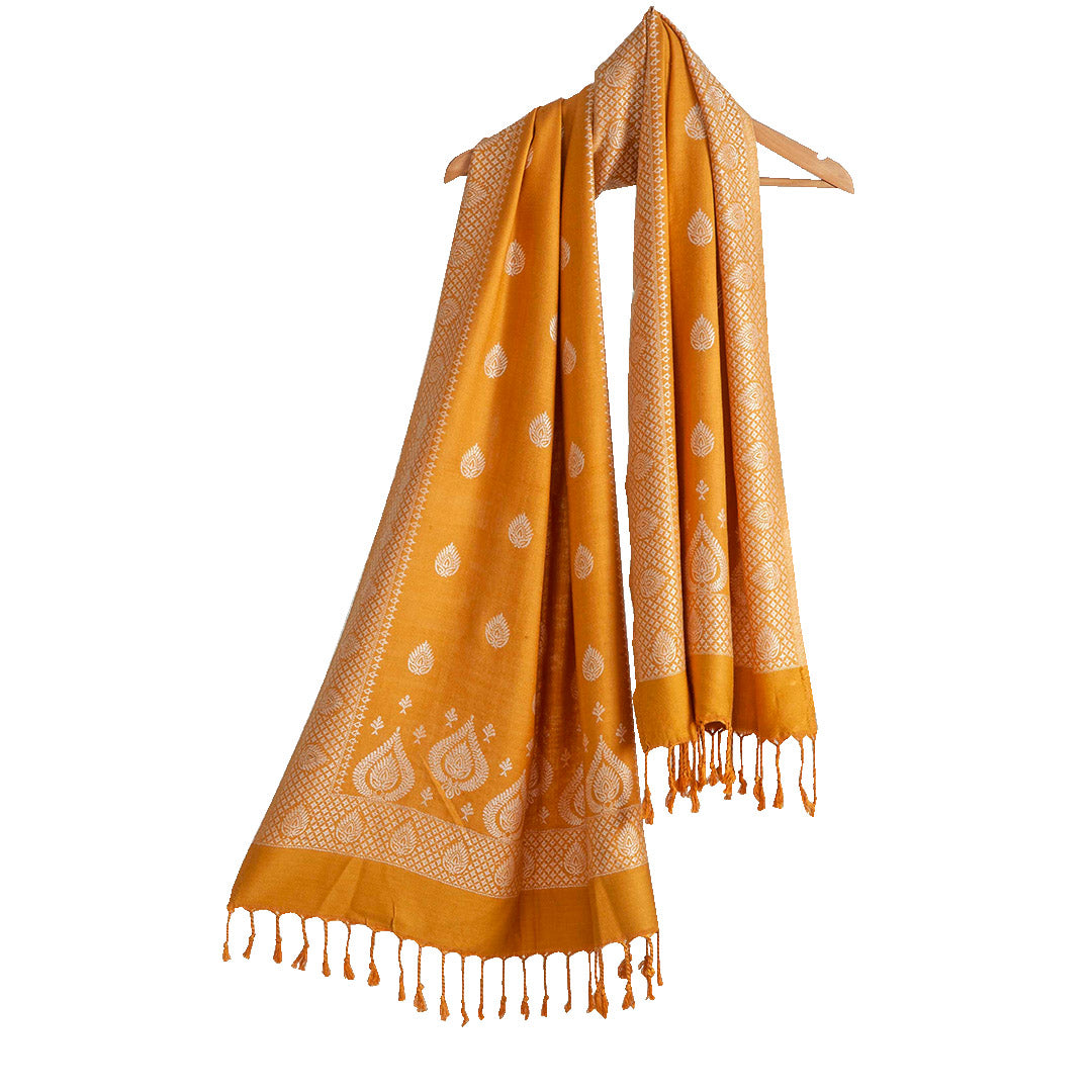 Stoles & Shawls | Yellow & natural | 70x200 CM |