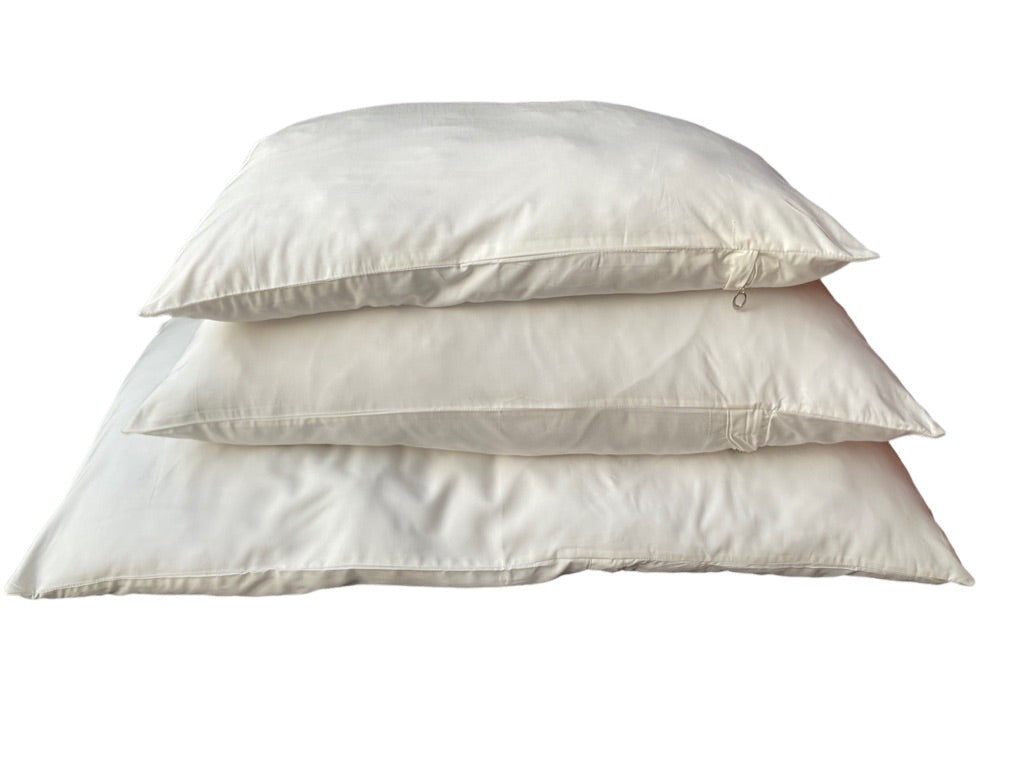 Bamboo Pillow with Wool Infill | Color Queen Off-White Off- White | Material Bamboo Fabric and Wool Infill