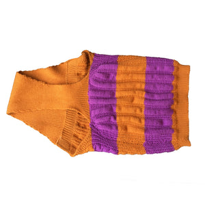 100% Wool | Dog Sweater | Colour : Grenadier and Trendy Pink | Size XL