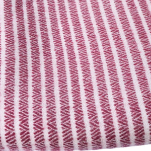 Cotton  Bed Throw  | White & Maroon