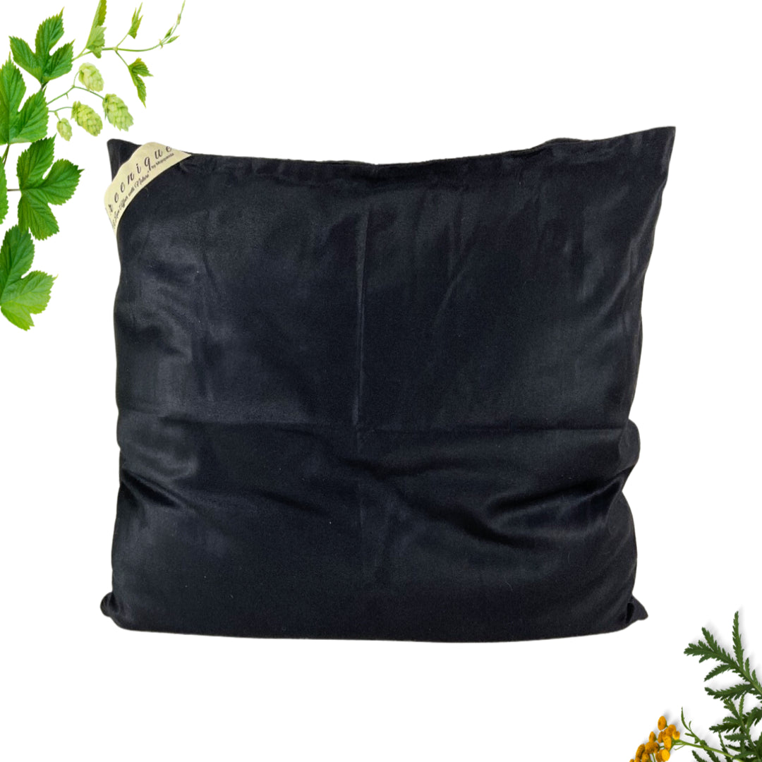 Pillow with cover | Bamboo fabric | Black | Wool infill