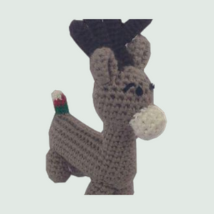 Reindeer Crochet Stuffed/Plush/Soft Toy | 100% Organic | Health-Pro - Mojopanda Organic Store