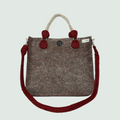Wine-Red-Grey-Organic-wool-felt-Tote-Bag