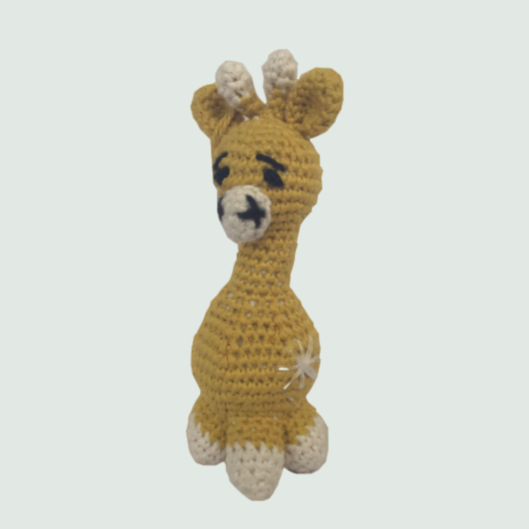 Ollie The Giraffe Crochet Stuffed/Plush/Soft Toy - Front View