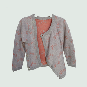 Pink Sunrise Angrakha Sweater for Baby - Front View