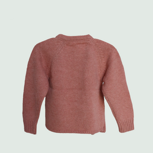 Peach Angrakha sweater for baby - Back View