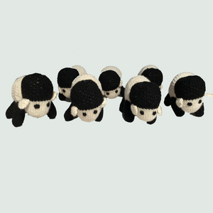 Sheep Hand Knitted Stuffed/Plush/Soft Toy - Front View