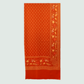 Tangerine Floral Odhani | Stoles & Shawls - Front View
