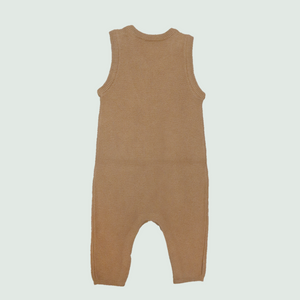 Caramel Baby Romper | 100% Organic Cotton - Back View