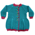 Organic Wool | Frock | Easter Blue &, Pink