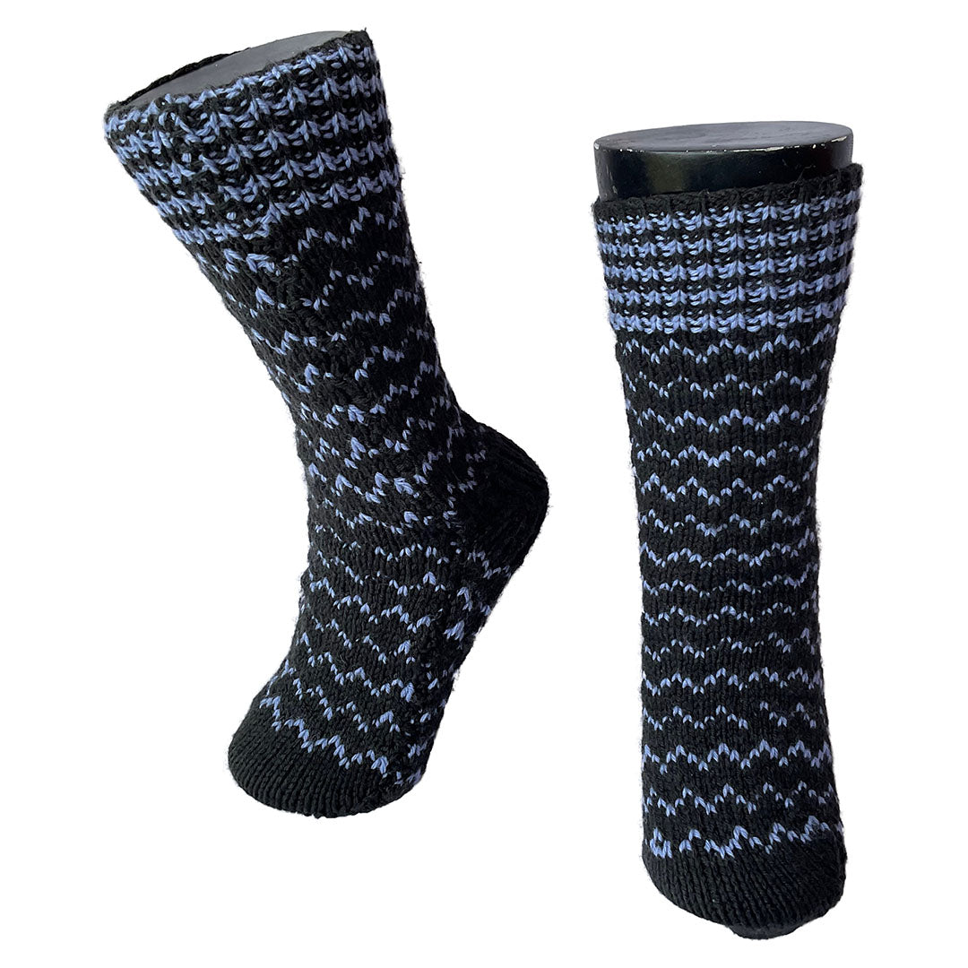 Organic Wool | Socks For Men & Women | Black & Wild Blue