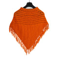 Poncho & Shrugs |Tomato Cream| For Women's | 100% Premium Wool