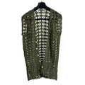 Organic Wool | Cardigan Crochet | Olive Green