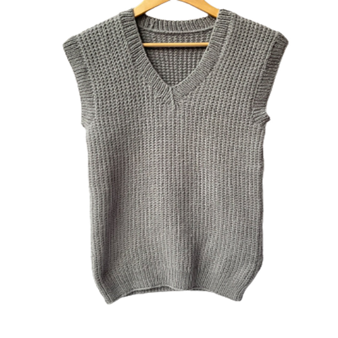 Pullover V Neck Half Sleeve - Ultimate Grey | For Men | 100% Organic Wool