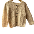 Cardigan Ivory | For Girl & Boy | 100% Organic Wool