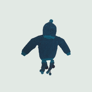 Indigo Woollen Set for Baby - Back View