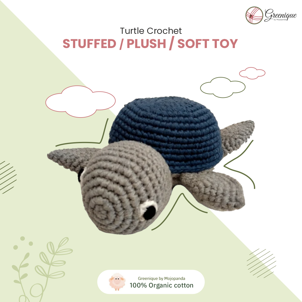 Turtle Crochet Stuffed/Plush/Soft Toy | 100% Organic | Health-Pro