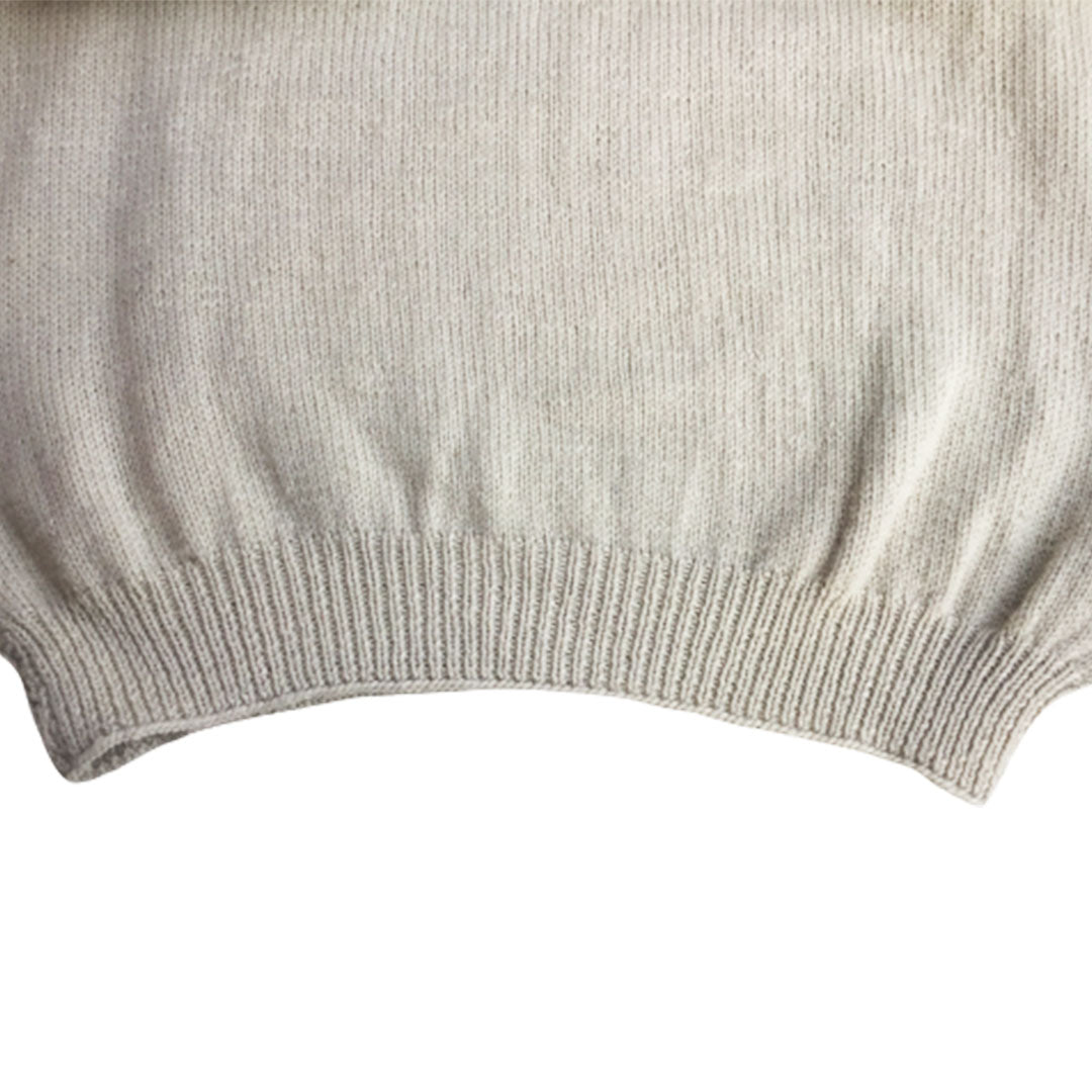 Pullover Round Neck -Beige | For Men | 100% Organic Wool - Mojopanda Organic Store
