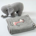 Gift Set of 2 (Blanket with Elephant) | 100% Organic Cotton