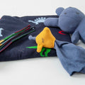 Gift Set of 4 (Blanket with Muslin Bib, Rabbit, Giraffe Comforter) | 100% Organic Cotton