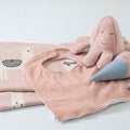 Gift Set of 4 (Blanket with Muslin Bib, Octopus, Ice Cream) | 100% Organic Cotton