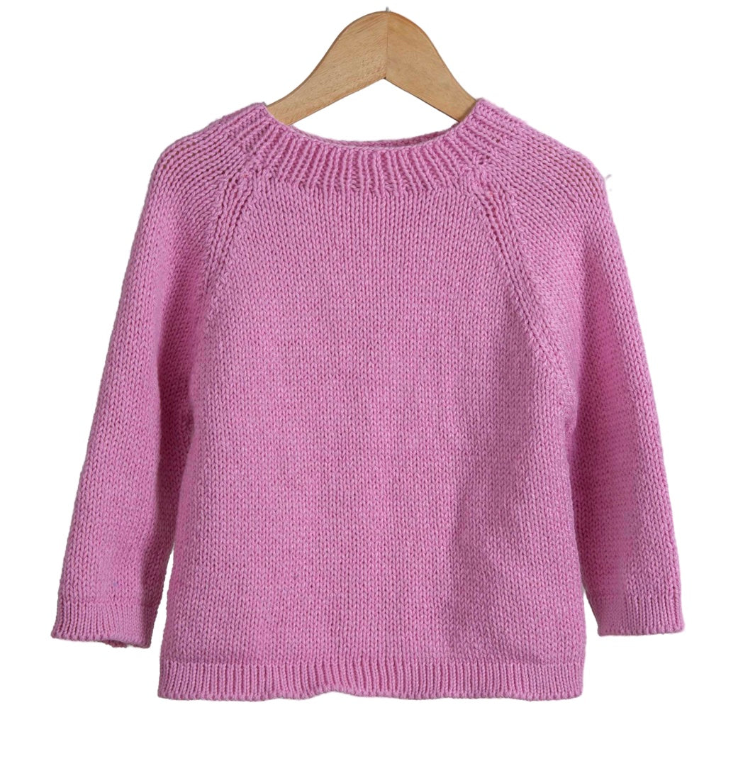 Organic Wool | Pullover | Classic Rose| Size-6 Years