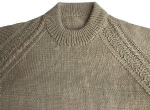 Pullover Round Neck -Beige | For Men | 100% Organic Wool - Mojopanda Organic Store