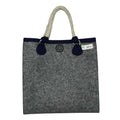 Light Grey & Deep Blue Tote Bag