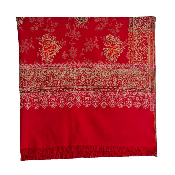 Woolen Stoles & Shawls | Red & Multi | 100x210 CM |