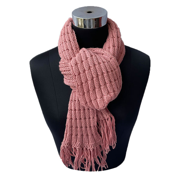 Mufflers & Neck Warmer | Dark Salmon | 100% Premium Wool | For Men & Women