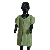 Frock Olive Green, Mustard Yellow & Classic Rose  | For Baby Girl | 100% Organic Wool | Size-3 Years