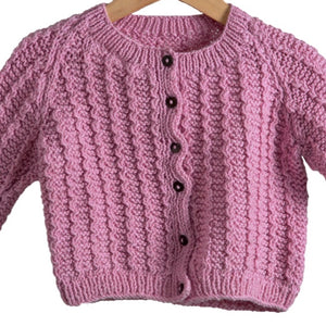 Classic Rose Cardigan for baby Girls | 100% Organic Wool