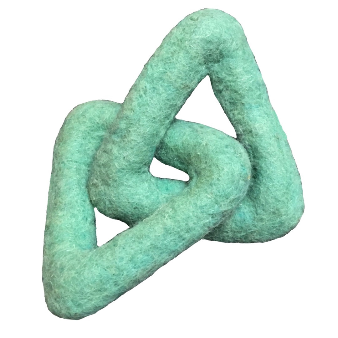 Wool Felt Pet Toy  Chain-Shaped Fun for Mindful Play