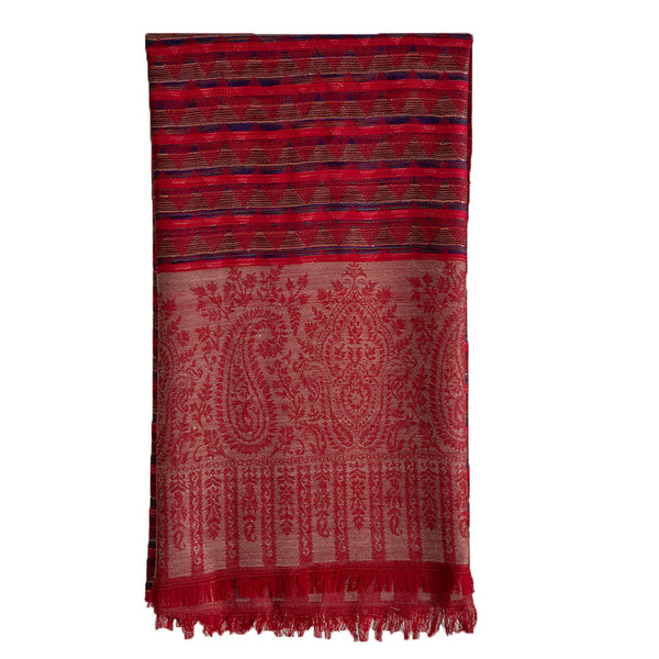 Woolen Stoles & Shawls | Red & Multi| 70x200 CM |