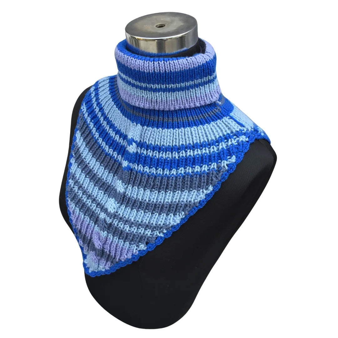 Neck Warmers & Mufflers |Blue  Multi color|100% premium Wool|For Women & Men
