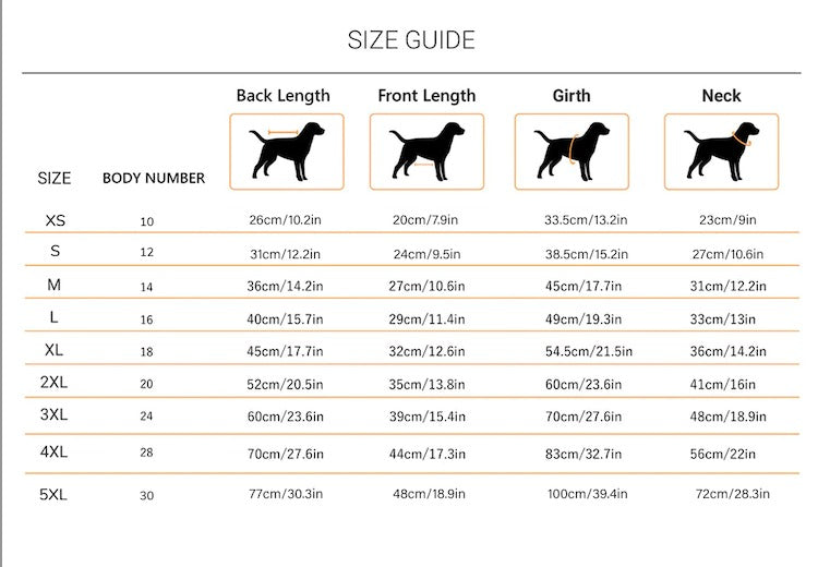 100% Wool |   Dog Sweater | Size sheet 