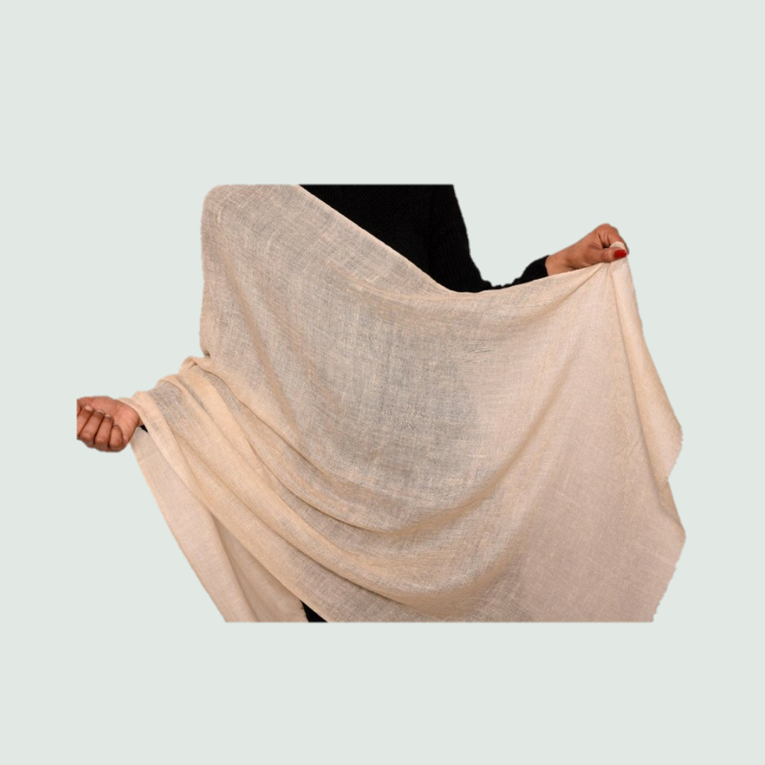 Beige Pashmina Stole | 100% Pure Cashmere | For Women - Mojopanda Organic  Store