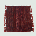 Burgundy Floor Mat | Hand Loom - Front View