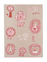 Lions of Africa Knitted AC Blanket/Quilt for Baby - Magnified image of fabric