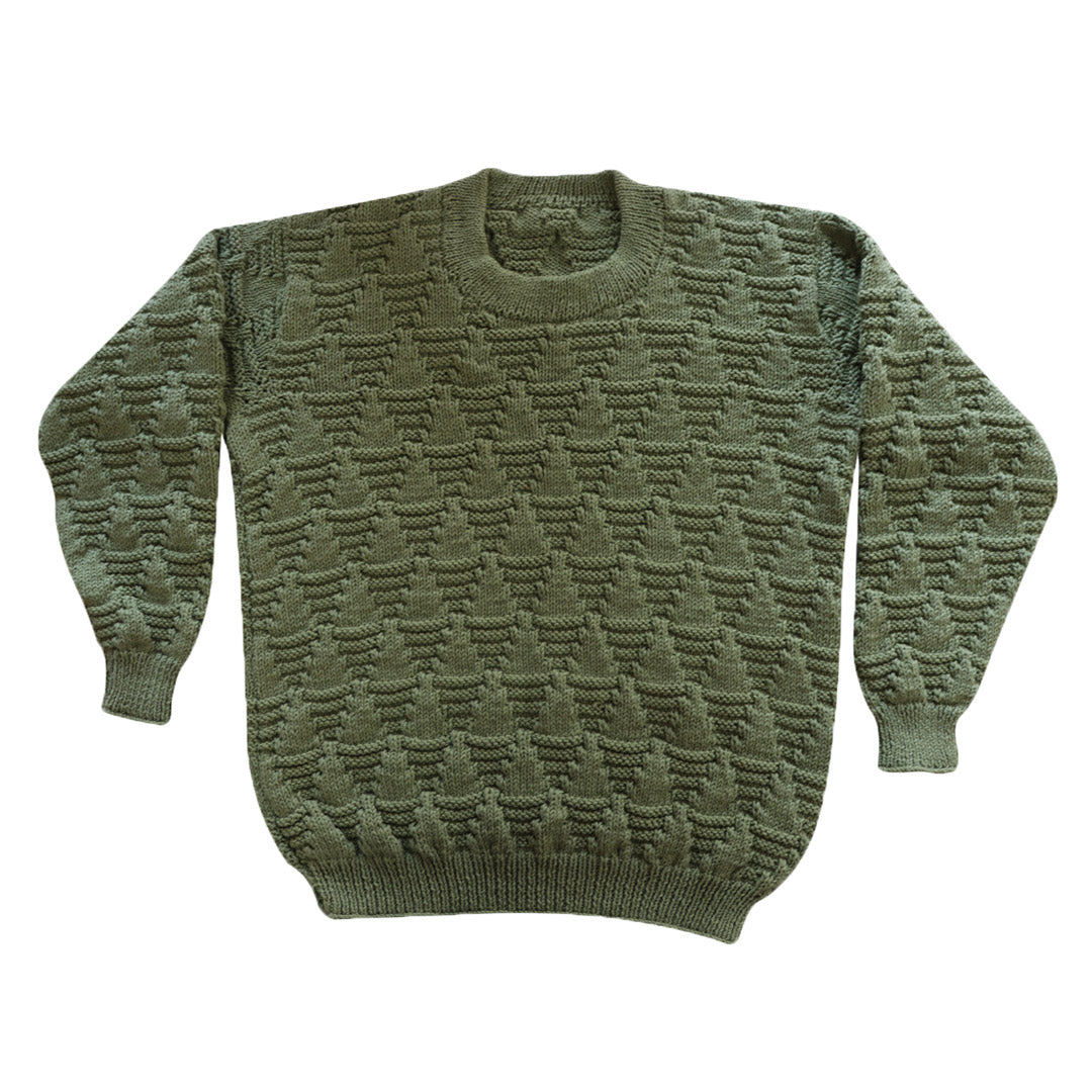 Pullover   Round Neck - Peppermint Green  |  For  Men  |  100% Organic Wool
