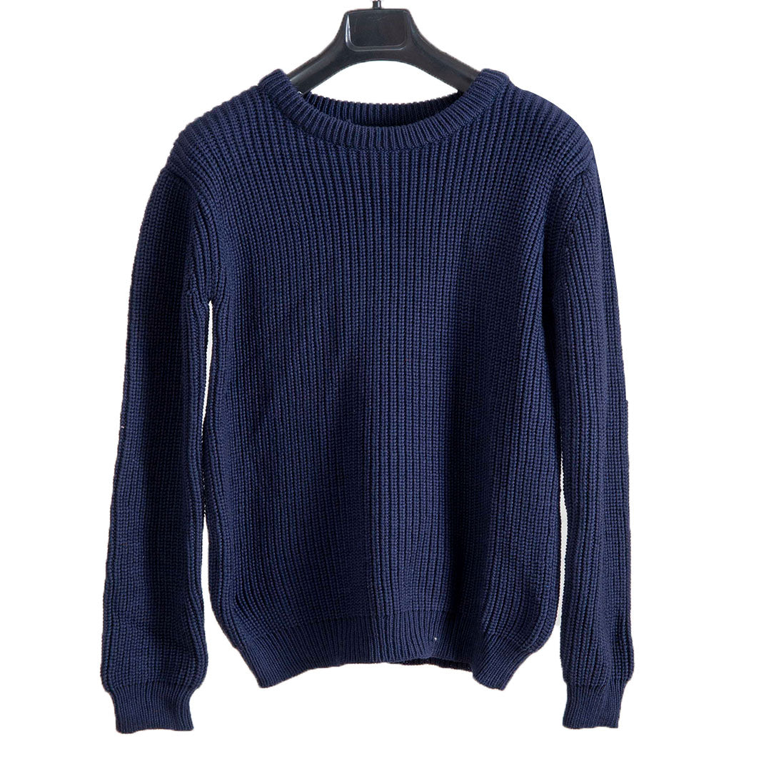 Pullover Round Neck - Mid Night Blue | For Men | 100% Organic Wool