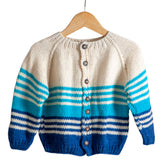 Cardigan Multi color  | For Girl & Boy |  100% Organic Wool | Size-2 Years