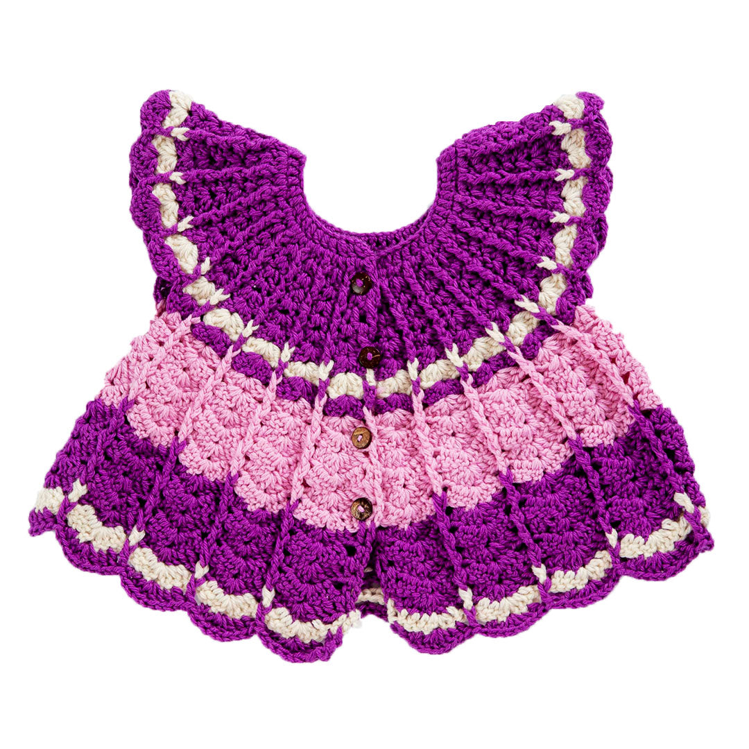 Frock Multi Color  | For Baby Girl |  100% Organic Wool