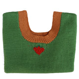 Crop Sweaters | Organic Wool  |  Top Strawberry Design  |