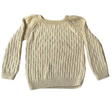 Organic Wool  | Pullover | Ivory  |  Classic Rose | Size- 8-9 years