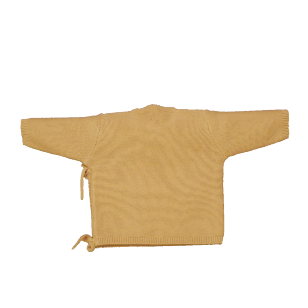 Tan Wrap Jacket for Baby  | 100% Organic Cotton