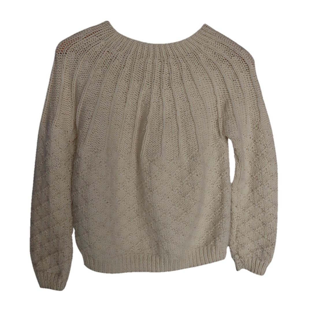 Sea Shell White Sweater for Baby I 100% Organic wool